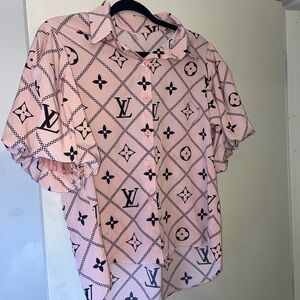 Louis Vuitton Pink and Black Blouse